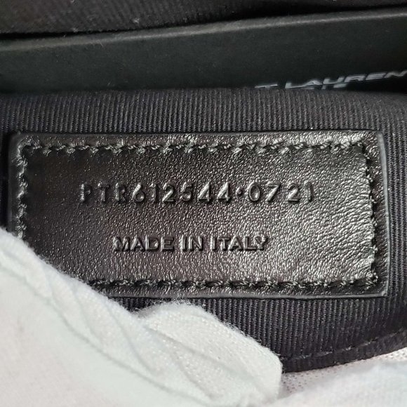 100% Authentic YSL Lou Camera Bag Embossed in Crododile Shiny Black Leather  Bag - Picture 10 of 12